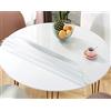 Xpnit Copertura protettiva trasparente per tavolo, in plastica PVC trasparente, impermeabile, facile da pulire, per sala da pranzo e tavoli rotondi (120 cm, rotondo opaco)