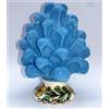 SICILIA BEDDA CAPACI Pigna Siciliana in Ceramica di Caltagirone Decorativa - H 11/12 cm - Turchese - Mod. Gambo Decorato Casuale
