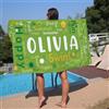 NIBESSER Telo Mare Personalizzato con Nome Telo Mare Microfibra Grande 90x180 cm Asciugamano Mare Antisabbia ad Asciugatura Rapida Ultra-morbido per Piscina Viaggio Sauna, A- Verde