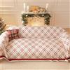 FANSU Telo Copridivano 1 2 3 4 Posti, Natale Copriletto Matrimoniale Multiuso Copritutto Classico Coperta Copridivano Antiscivolo Reversibile Coperta Decorativa per Divano (180x130cm,Plaid Rosso)