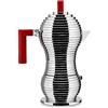 Alessi Pulcina MDL02/6 R - Caffettiera a Induzione di Design con Fondo Magnetico in Fusione d'Alluminio e PA, 6 Tazze, Rosso
