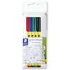 Staedtler Noris 307 C4 - Penna per scrittura a mano, 4 colori assortiti, confezione da 4