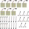 HUAZIZ 8 Pezzi LED Luce Risparmio Energetico, 5050 36 SMD Pannello Led Luce Della Cupola Auto Lettura Lampada Interna Auto DC 12V Con T10/BA9S/Festone Adattatori