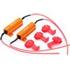 Taikuwu 2 lampadine a LED da 50 W, 6 ohm, resistenze di carico per fari, cancellazione degli errori, luci targa, indicatori di direzione, luci di direzione, condensatore, cavo decoder con 4 clip a filo rapido