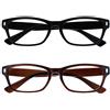 OPULIZE The Reading Glasses Company Nero Marrone Lettori Valore 2 Pacco Uomo Donna Rr77-12 +3,00 - 58 Gr