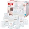 NUK Set biberon vetro Perfect Match | 6+ mesi | Si adatta al palato | Controllo temperatura | 4 biberon anti-colica e tettarella extra in silicone | 120 ml e 230 ml | Senza BPA | Arcobaleno | 5 pz