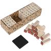 Molain Set di 40 timbri con tampone per timbri, in legno con lettere, numeri e simboli per artigianato, arte, scrapbooking e creazione di biglietti