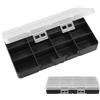QJKEJI 2 Pz Scatole Portaoggetti in Plastica, Piccola Scatola Trasparente con Coperchio, Porta Minuteria Plastica, Scatole Trasparenti Organizer con 12 Divisori per Piccoli Oggetti Gioielli Perline Arte