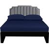 Lirex Lenzuola Letto Singolo 90 x 200 cm,100% Cotone 300 Fili Coprimaterasso Singolo,Lenzuolo con angoli singolo,Certificato Oeko-Tex,Blu Scuro