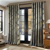 MIULEE Tende Velluto con Motivo a Foglia D'oro, Grigio per Soggiorno 2 Pezzi 228x228 cm, Decorazioni per Casa Interni Finestra, Tenda in Velluto Camera da Letto con Anelli