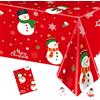 MORAINJAY Tovaglia Natalizia,137 x 274 cm Rettangolare Tovaglia di Natale,Pupazzo di Neve Pulibile Antimacchia Impermeabile Tovaglia per Decorazioni Natalizie