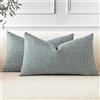 JOTOM 2 Pezzi Federe Cuscini Divano 40x60cm Copricuscini Per Divano in Lino Grigio Scuro Decorativo Copricuscini Cuscino Caso Decorazione per la Casa Federe per Divano Soggiorno Letto (Grigio Scuro)