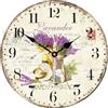 TAHEAT Orologio da parete alla lavanda, Piccoli orologi floreali provenzali da 20 cm, Bellissimi orologi da parete campestri per cucina, soggiorno, camera da letto, bagno, ufficio