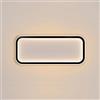 KRIPINC Plafoniera LED Soffitto Rettangolare Moderna, Lampada LED Soffitto Rettangolare per Soggiorno, Camera da Letto, Cucina, Bagno (Nero, Bianco Caldo)