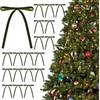KKSTY 30 fiocchi di velluto di Natale, fiocchi di nastro di velluto in stile vintage per albero di Natale, confezione regalo, ghirlande, coroncine, matrimonio, festa, decorazione per la casa