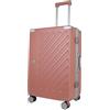 JLY Valigia Rigida 100% Policarbonato Senza Cerniera, Trolley da Viaggio con Doppio Lucchetto TSA, 4 Ruote Girevoli e Manico in Lega di Alluminio, Bagaglio da Stiva (Rosa Bubblegum, M (67cm 66L))
