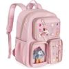 Prokva Zaino Ita Bag Kawaii con Pannello Espositivo per Spille, Rosa | 2 Inserti Rimovibili, Scomparto per Laptop da 15,6, per Collezionisti di Spille/Comic Con, Solo Borsa Vuota