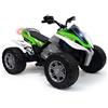 INJUSA - Quad Elettrico Rage, per Bambini da 6 a 10 Anni, Batteria 24V, con Acceleratore a Pugno, Ruote in Gomma, 2 Velocità, Sospensioni e retromarcia, Velocità Massima 10 Km/h, Colore Verde