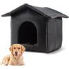Generic - Case per gatti all'aperto - Rifugio resistente alle intemperie, cuccia per gatti e cani selvatici, tessuto Oxford impermeabile, nero