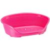 Ferplast Cuccia Cane e Gatto in Plastica SIESTA DELUXE 2, Lettino da Interno, con Antiscivolo, Fondo Forato e Poggiamento, 49 x 36 x h 17,5 cm, Fucsia
