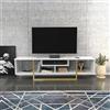 Hanah Home Supporto per TV, melammina, Oro Bianco, Taglia Unica