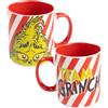 United Labels Tazza Grinch 320 ml, Rosso Bianco, Tazza da caffè Team Grinch, Tazza da caffè in ceramica, Tazza natalizia