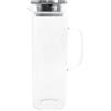 Aomhrek Caraffa Vetro, Brocca Acqua Vetro Coperchio In Acciaio Inox, Caraffa Acqua Vetro Borosilicato, 1500 ML, Trasparente
