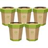 QIMATOP 5-Pack Cestini di Cartone (12L) Riutilizzabili, Pieghevoli, Riciclabili, Senza Plastica- Cestini Spazzatura & Toilette di Emergenza per Bambini - Cestini per Ufficio, Camera da Letto, Uso in Movimento