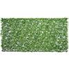 Outsunny Rotolo di Siepe Finta per Balcone e Giardino in PE, Siepe Artificiale con Foglie di Edera Verdi 300x150cm
