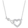 Jrêveinfini Infinito Collana Donna Argento 925, Personalizzata Cuore Collana Girocollo Gioielli Bambina Amicizia Lunga, Collana Mamma e Figlia, Idee Regalo Donna Compleanno Bambina Amica