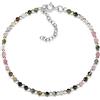 MATERIA by Matthias Wagner Bracciale da donna con pietra naturale, in argento 925, 16,5-20 cm, 16.5 centimeters, Gemma, Tormalina