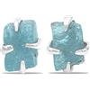 Starborn Creations Orecchini in apatite ruvida in stile post