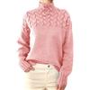 Generic Maglietta a Manica Lunga Donna,Collo Rotondo Moda Maglia a Maniche Lunghe Golfino Pullover Morbido Pullover Lavorato a Coste Casuala Solido Maglione Basic Top per Autunno Invernale