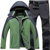 Generico Tuta da Uomo Felpa Con Cappuccio Da Uomo E Pantaloni Della Tuta Set Di Felpe In Due Pezzi Con Design A Blocchi Di Colore Completa Invernale Felpata Tuta Uomo Squadre Calcio Tute Calcio
