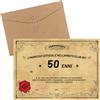 LIAMERHE Biglietto Auguri Anniversario Certificato 50 Anni Idea Regalo Compleanno Originale ENNE Attestato Diploma Anni di Compleanno Gadget Scherzi Biglietti Divertenti Auguri Compleanno