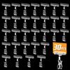 WOOWAIR 30 Pezzi Segno Esposizione Clip, Clip per Etichette Rotanti in Plastica, Clip Merce Segni di Prezzo, Clip Segno Supporto del Basamento, Clip Chiaro Porta Cartello in Plastica Doppio, Chiaro