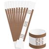 QUARKZMAN Pacco da 50 Fascette per Denaro, Involucri per Banconote Autoadesivi Fascette Banconote per Organizzare Banconote, 7,6x1,14 Pollici, Marrone