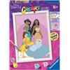 Ravensburger CreArt Le Principesse Disney, Dipingere con i Numeri, Kit Pittura
