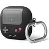 elago Cover AW5 con Moschettone per AirPods 5 e AirPods 4 | Custodia dal Design Retrò Ispirato a una Console da Gioco Portatile (Nero)