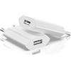 Newding Spina Caricatore Presa per Phone 8 8 Plus 7 6 6S 5 5S 5C 11 X XS XR, 5V 1A Spina USB per Cellulare, Tablets, MP3, Kamera, eBook, Spinotto USB 5W Alimentatore (2 Pezzi)