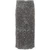 Vila Vifaith HW Midi Sequin Skirt/Vol Gonna, Argento, L Donna