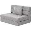 ANONER Divano Letto Futon, Divano Pieghevole Futon con Cotone di Memoria e Cuscino, Divano Letto Pieghevole Poltrona Lavabile Set, Poltrona Letto per Loft del Soggiorno, Grigio Chiaro