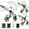 Junama Passeggino TRIO Diamond Fluo Individual 2in1 3in1 4in1 (17 - bianco e oro, 2in1)