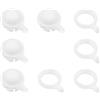 LT Easiyl 4Pcs 15mm Interfaccia per Tergicristallo Auto, Collegamenti per Spazzola, Tappi di Protezione, Fibbie, Compatibile con Toyota, Compatibile con Land Cruiser, Bianco