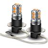 Ruiandsion Lampadine fendinebbia a LED H3, 6-40 V, gialle, super luminose, chip 2835 10SMD, per fendinebbia auto (confezione da 2)