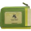 VISCONTI Porta carte di credito sottile di pelle.Visconti collezione Rainbow PHI PHI RB110 Verde Multi