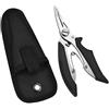 SagaSave Pinza da pescatore, pinza di bloccaggio da pesca in acciaio inox, resistente all'acqua salata, pinza ad anello diviso, pinza per uomo da pesca, pinza per rimozione amo lenza taglio e anello spaccato