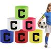 4 Fasce Elastiche Da Capitano Per Bambini - Calcio, Rugby, Hockey - Colorate Con Lettera 'C'