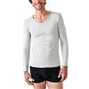 Damart T-Shirt con Scollo a V, Interlock Thermolactyl, Maniche Lunghe Grigio Erica S