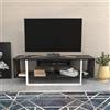 Hanah Home Supporto per TV, melammina, Nero Bianco, Taglia Unica